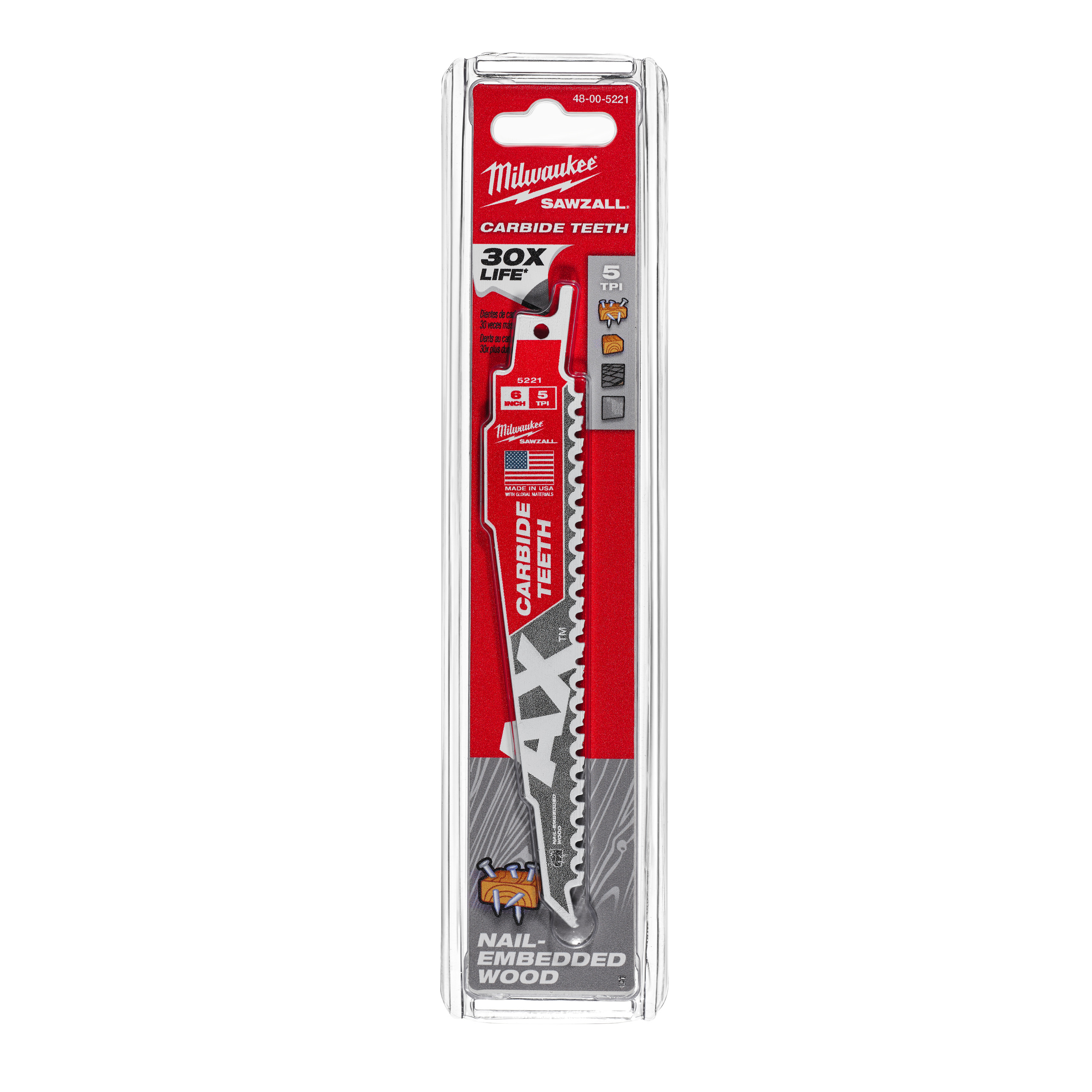 MILWAUKEE AX TCT 150/5T puukkosahanterä - Työkalujen Terät - 48005221 - 2