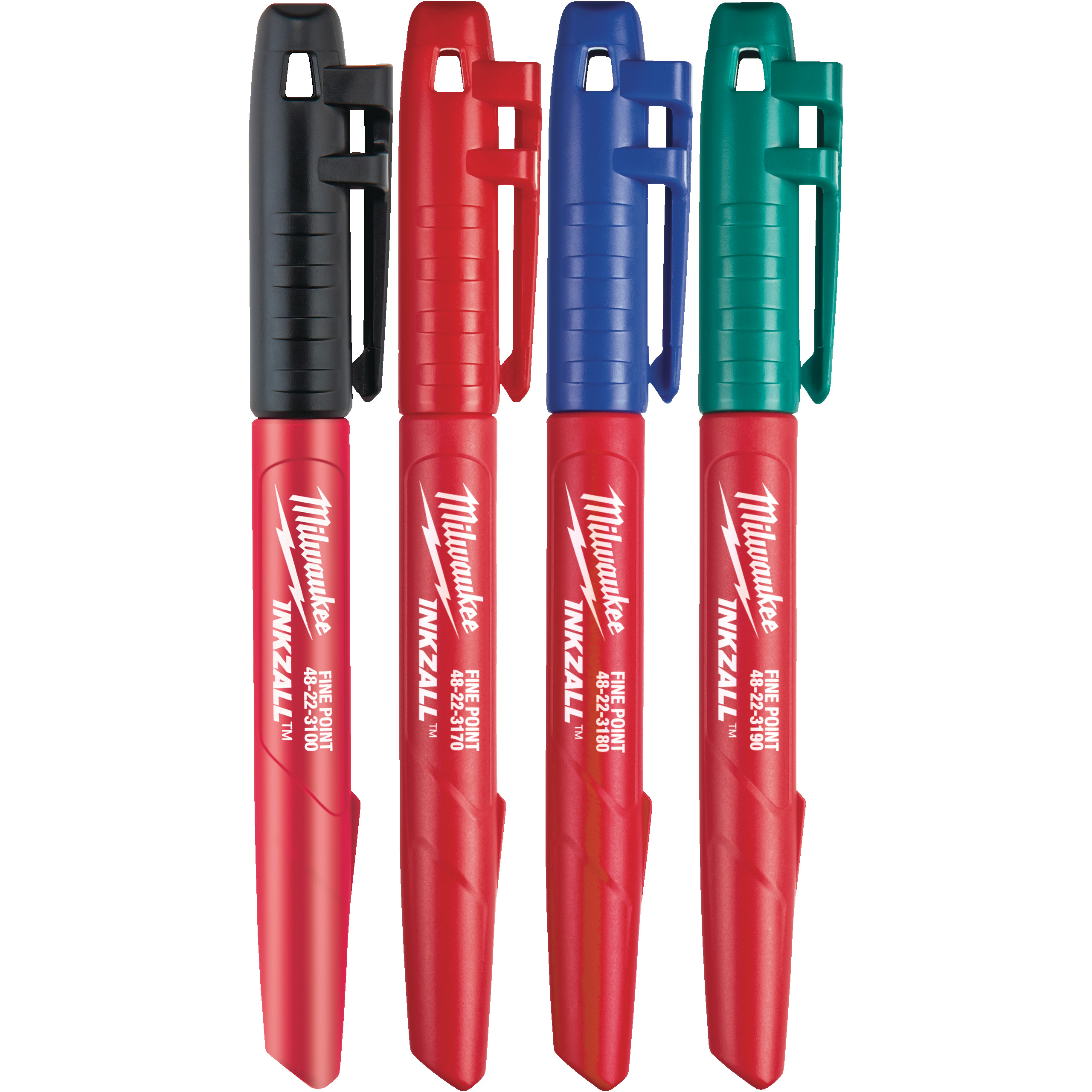 Milwaukee INKZALL™ markers - coloured - 4pc 48223106