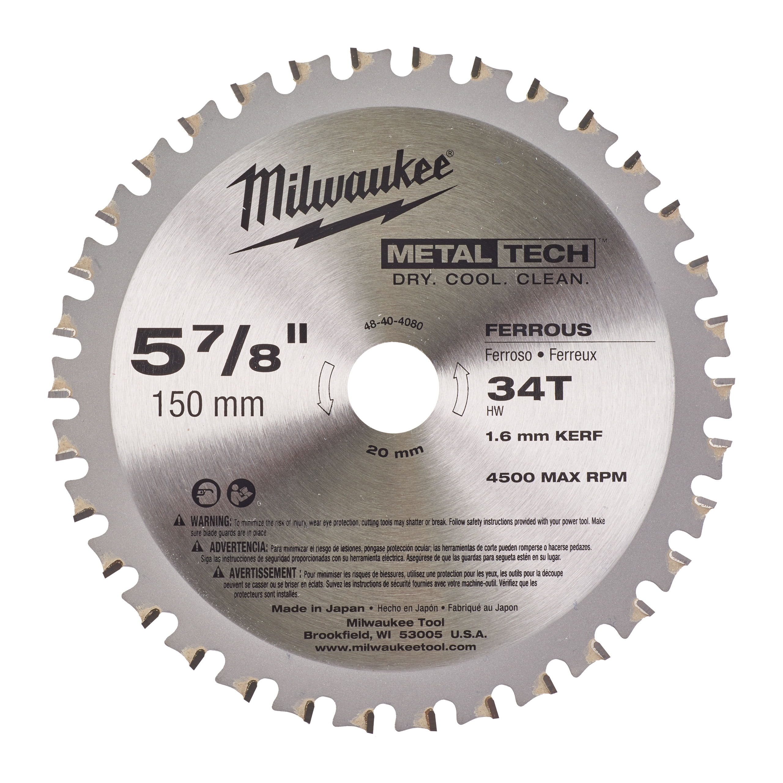 Circular saw blades for metal F 150 x 20 x 34 - 1 pc