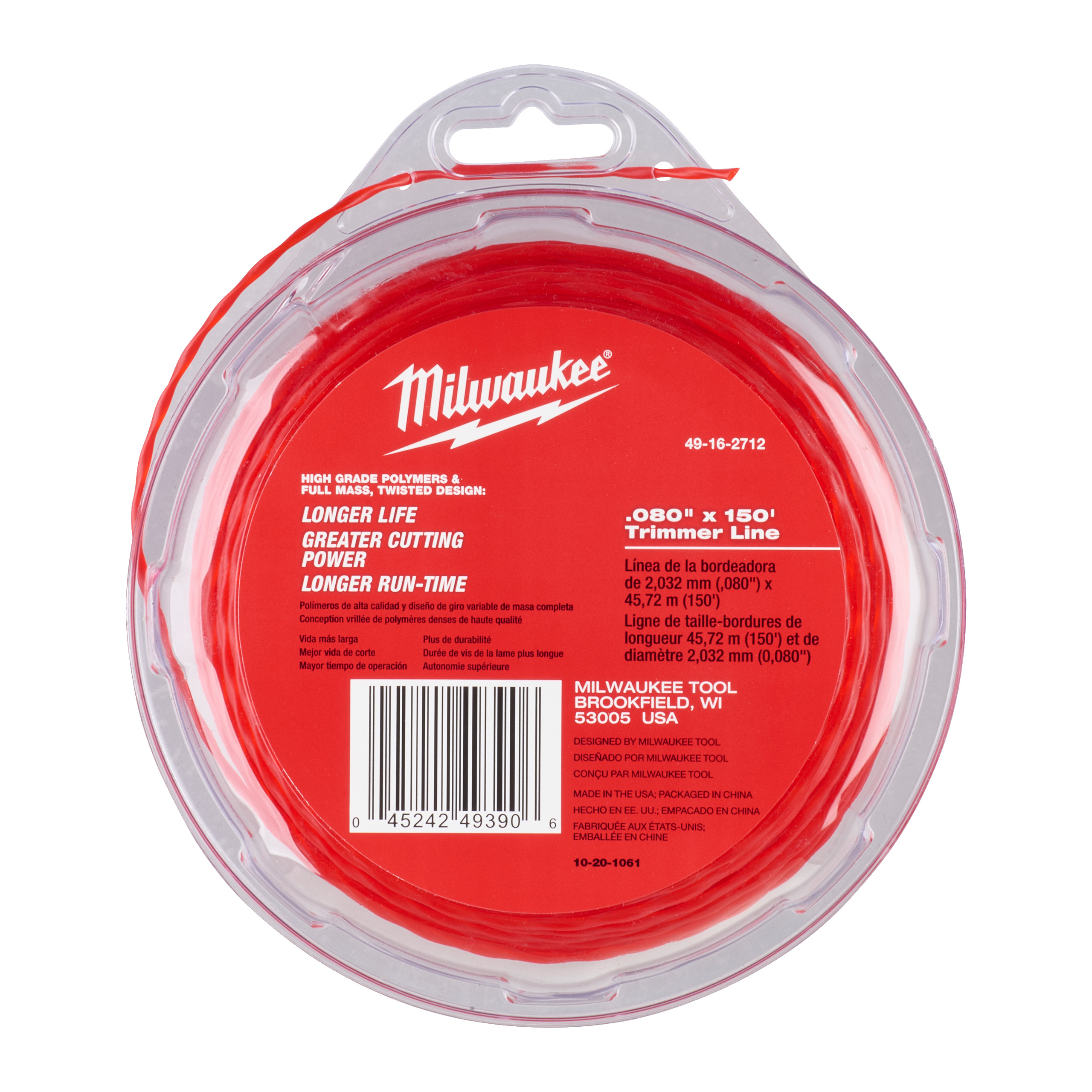 MILWAUKEE 2MM X 45M trimmerin siima - Siimaleikkurit - 49162712 - 2