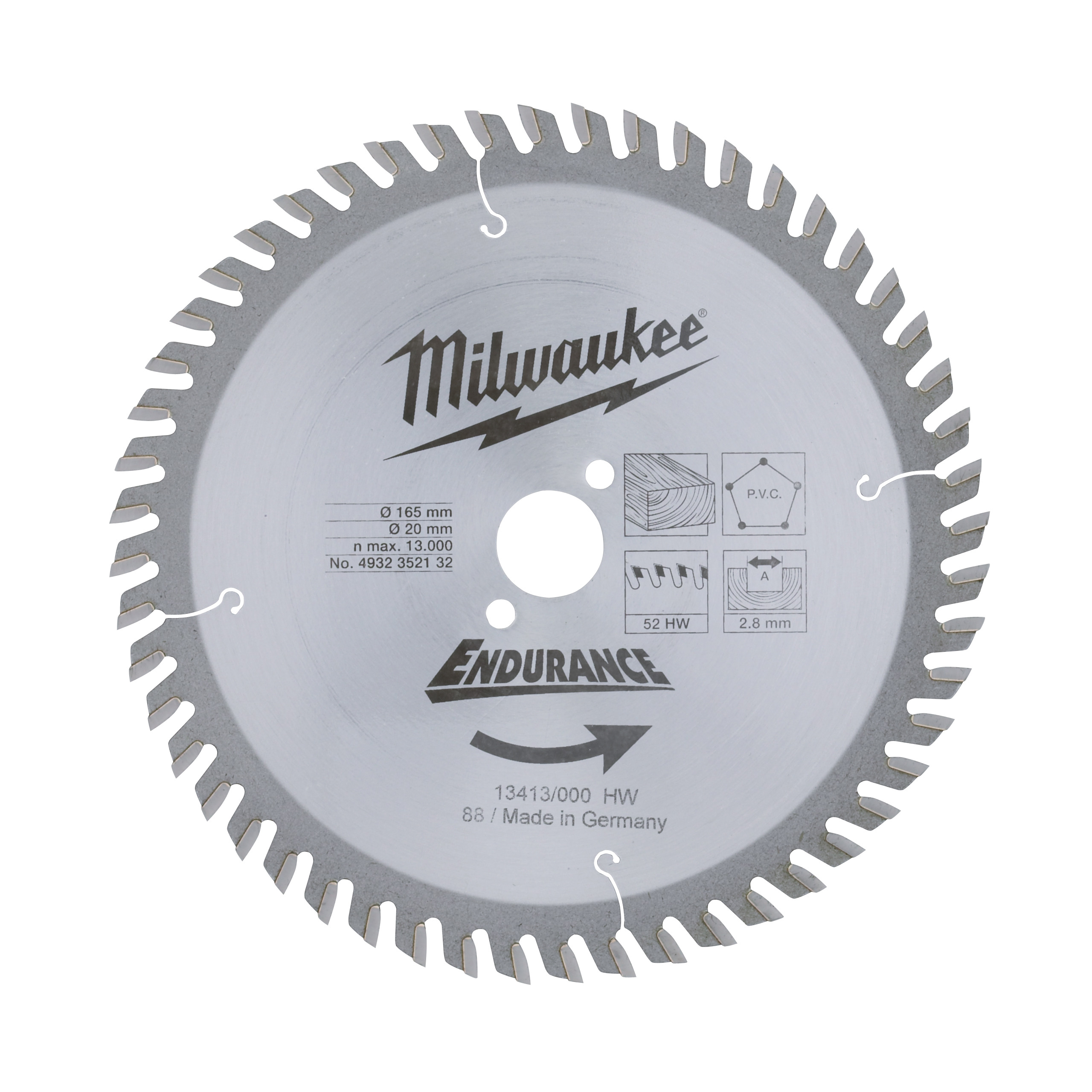 Circular saw blades for hand held circular saws WCSB 165 x 20 x 52 - 1 pc