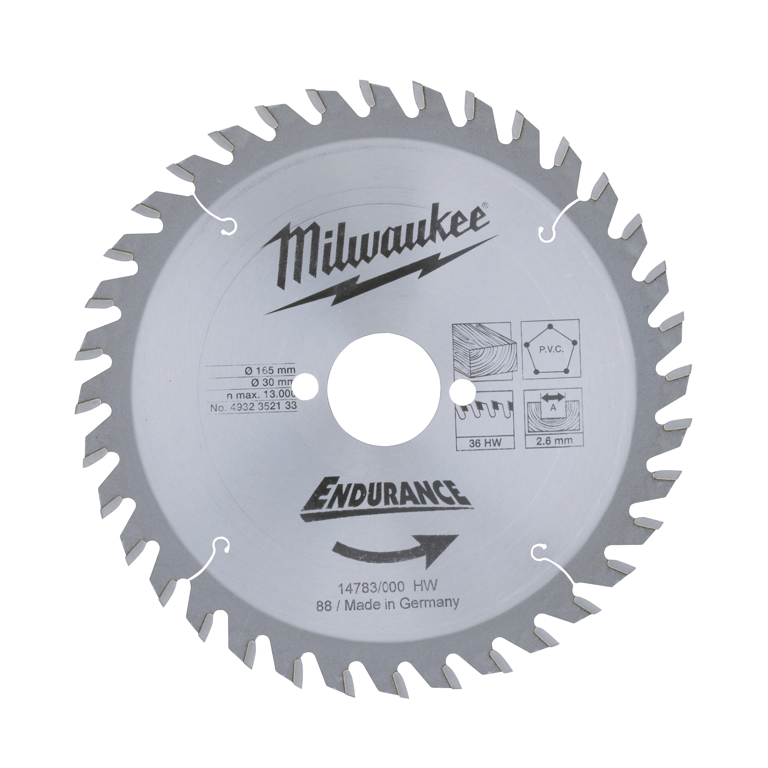 Circular saw blades for hand held circular saws WCSB 165 x 30 x 36 - 1 pc