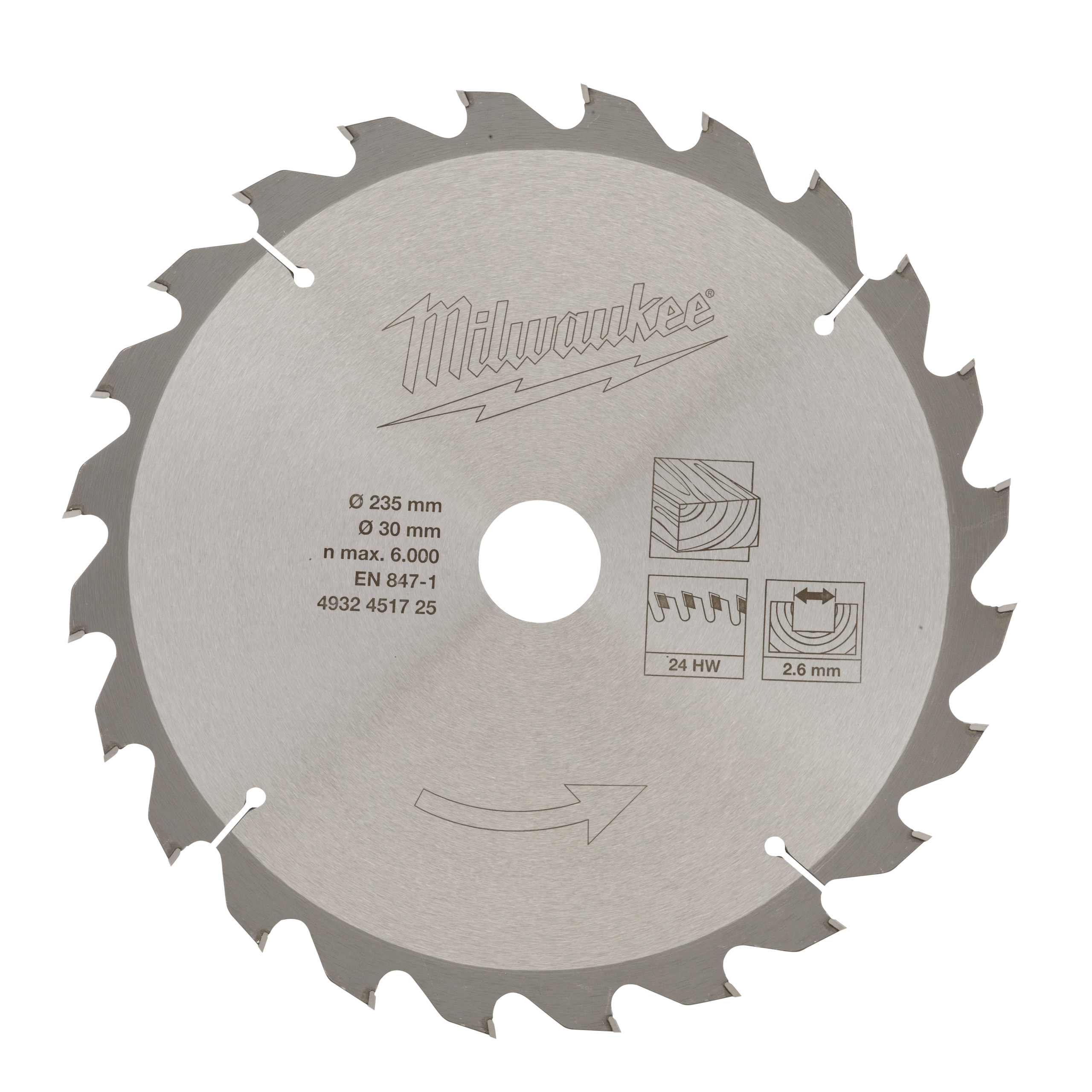 Circular saw blades for hand held circular saws CircS 235 x 30 x 24Z -1 pc