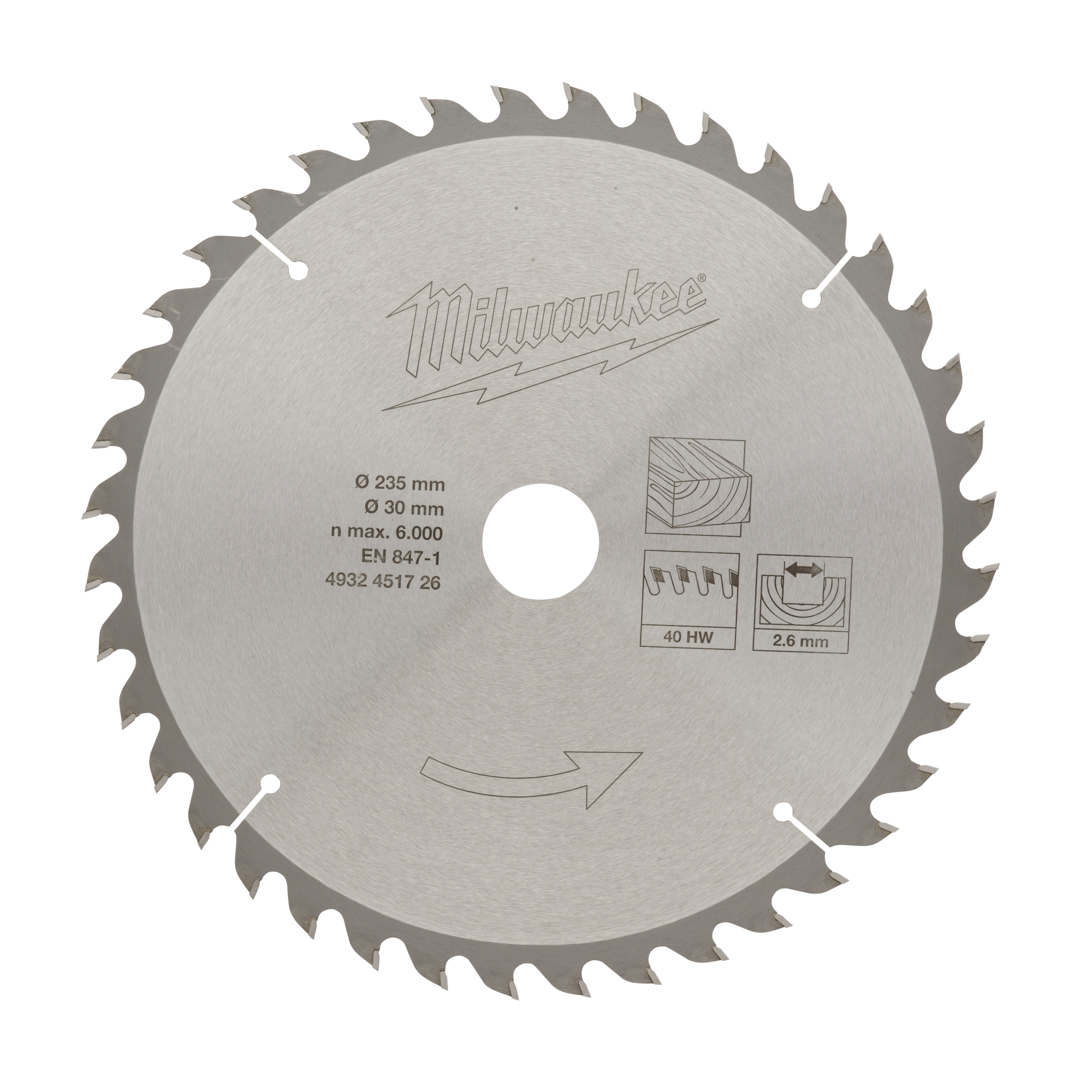 Circular saw blades for hand held circular saws CircS 235 x 30 x 40Z -1 pc