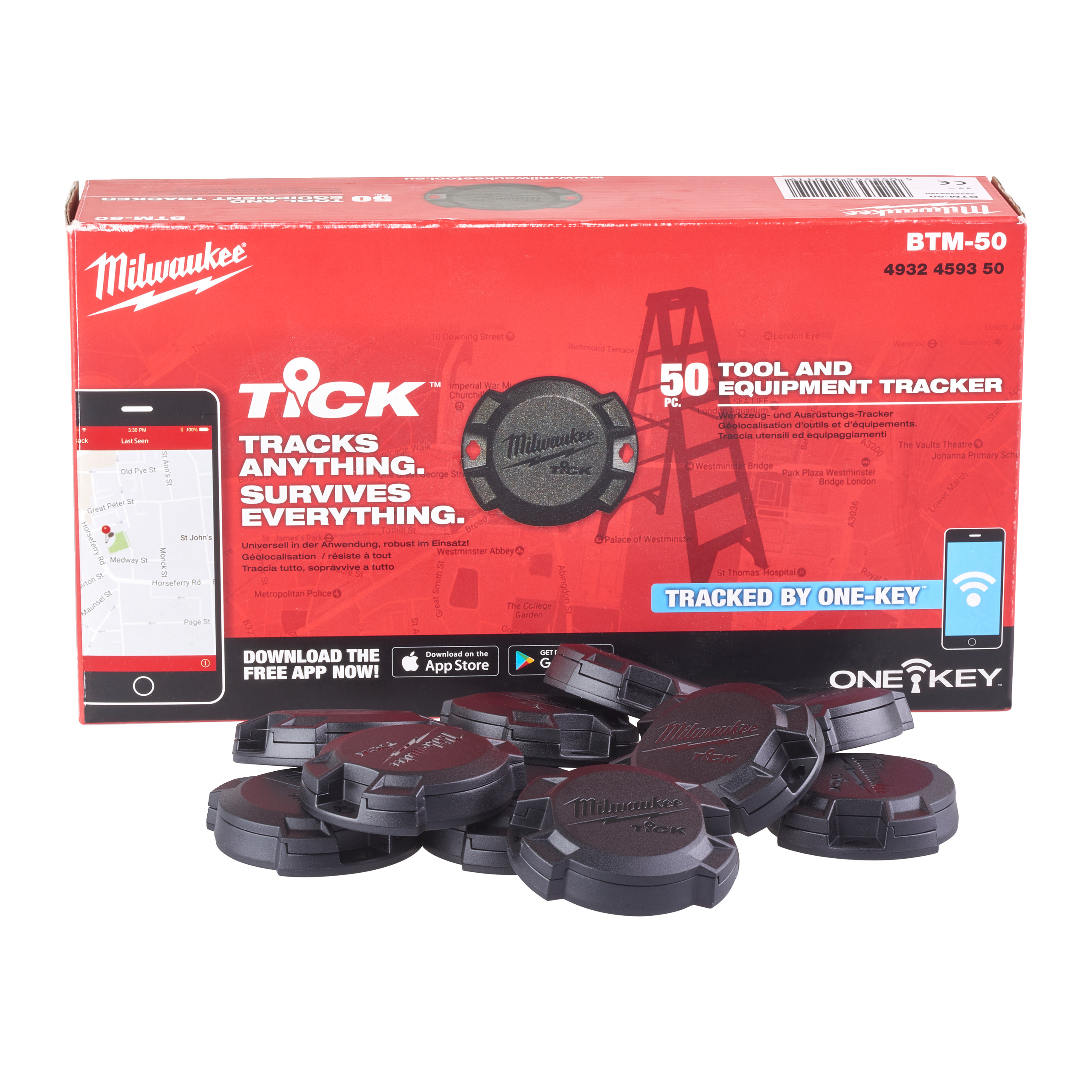 Milwaukee® TICK - Bluetooth® tracking module BTM-50