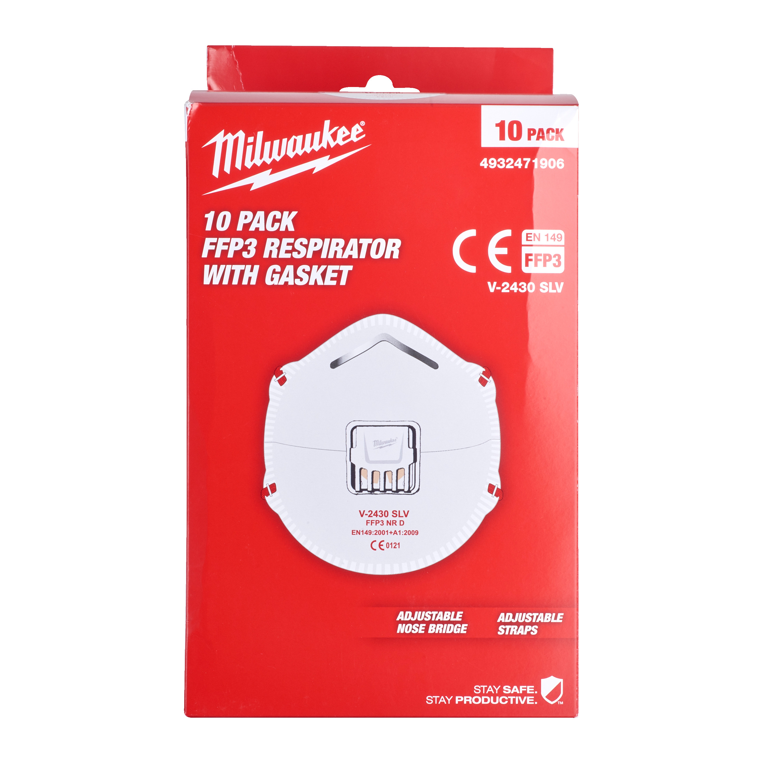 MILWAUKEE FFP3 10kpl hengityssuojain - Hengityssuojaimet - 4932471906 - 1