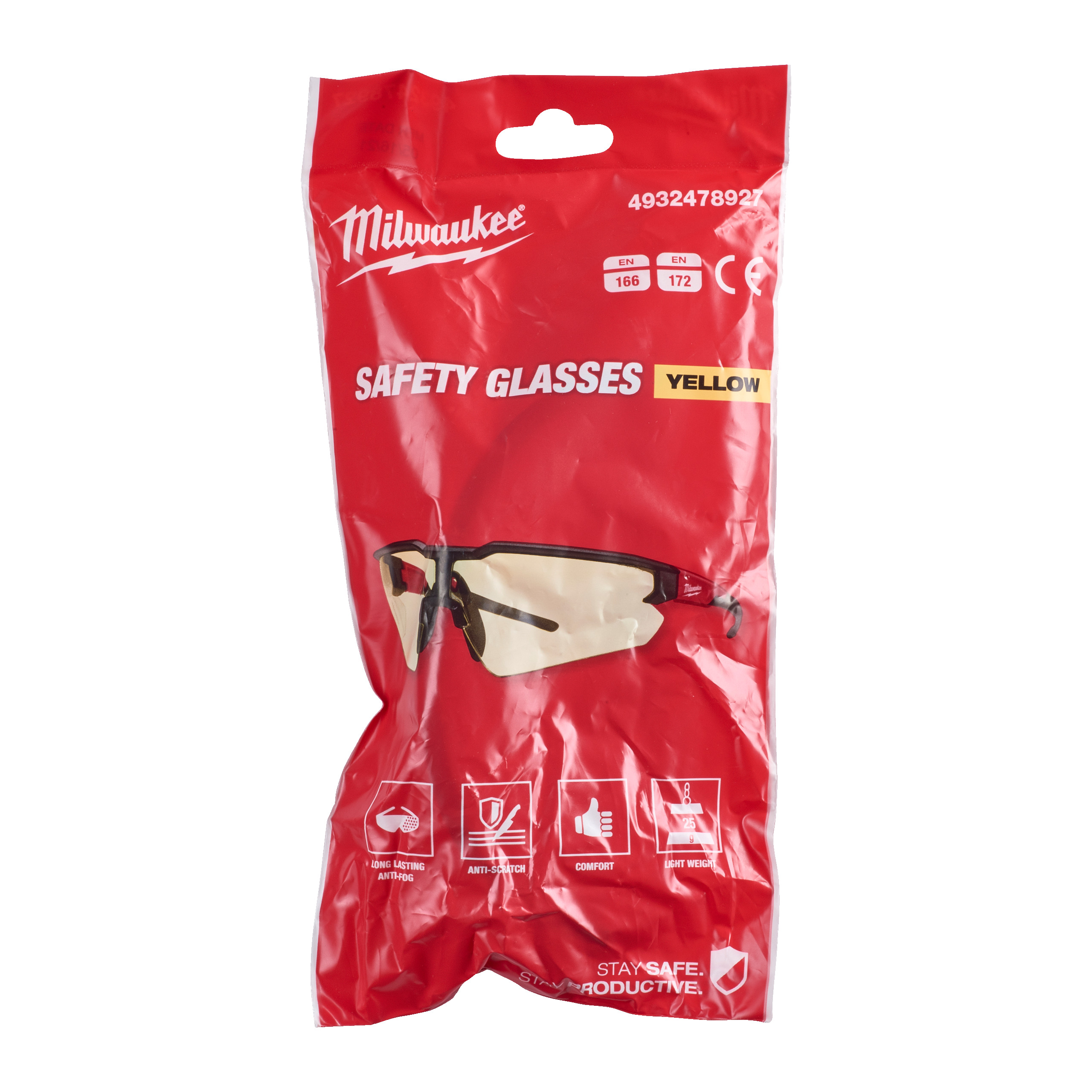 MILWAUKEE ENHANCED suojalasit keltainen - Silmä- ja kasvosuojaimet - 4932478927 - 1