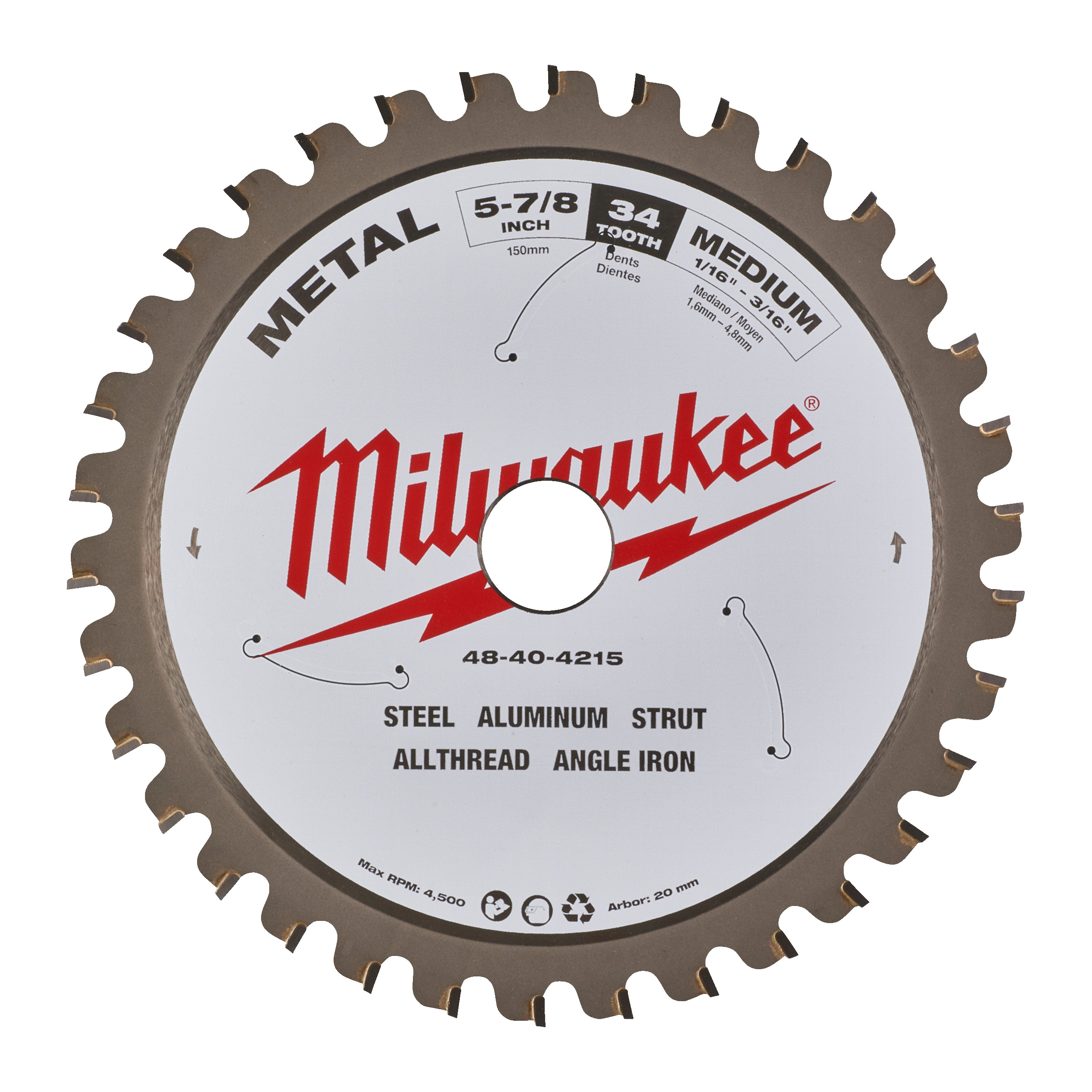 Circular saw blades for metal CSB P M 150 x 20 x 1.6 x 34