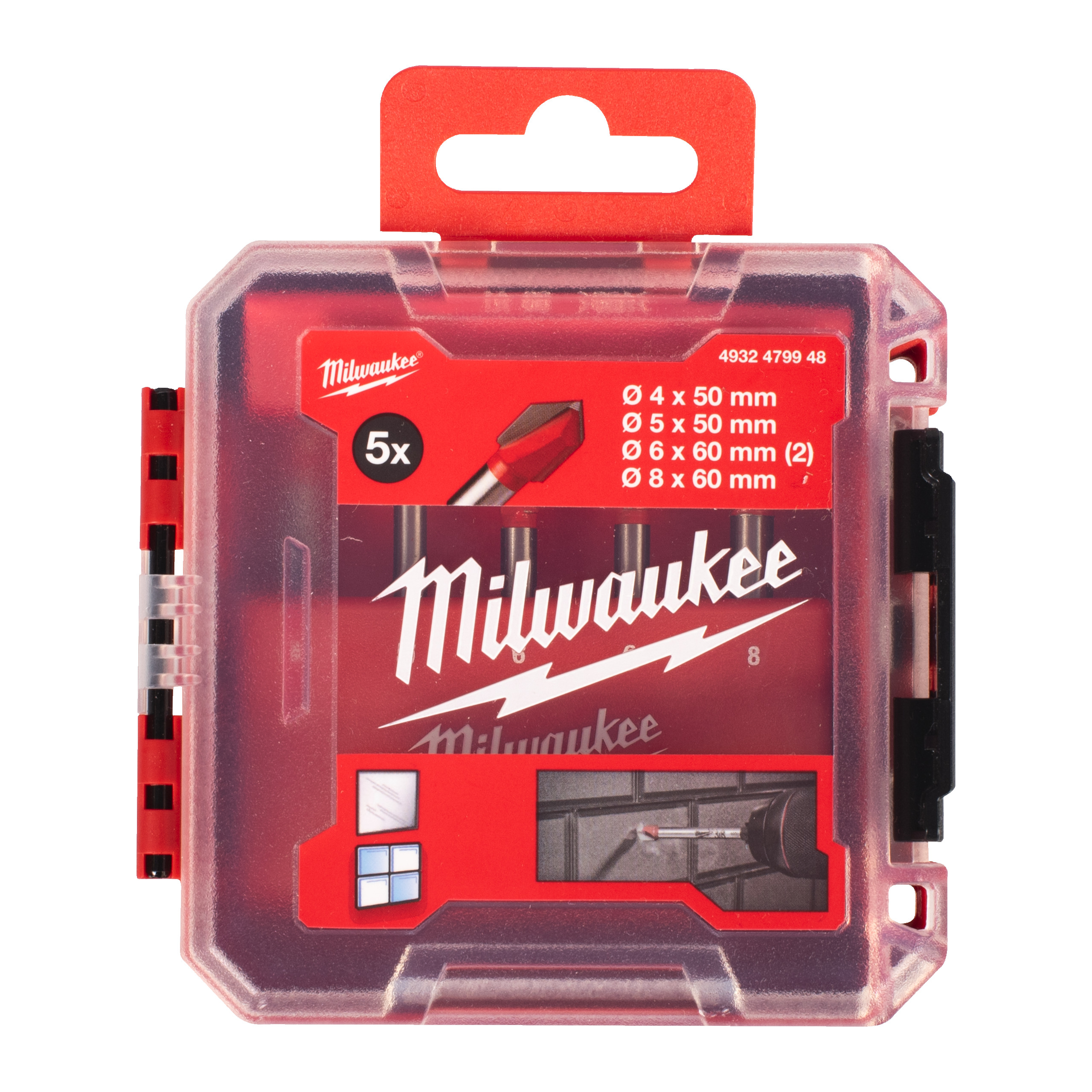 MILWAUKEE 5kpl lasi-ja kaakeliporanterä sarja - Työkalujen Terät - 4932479948 - 2
