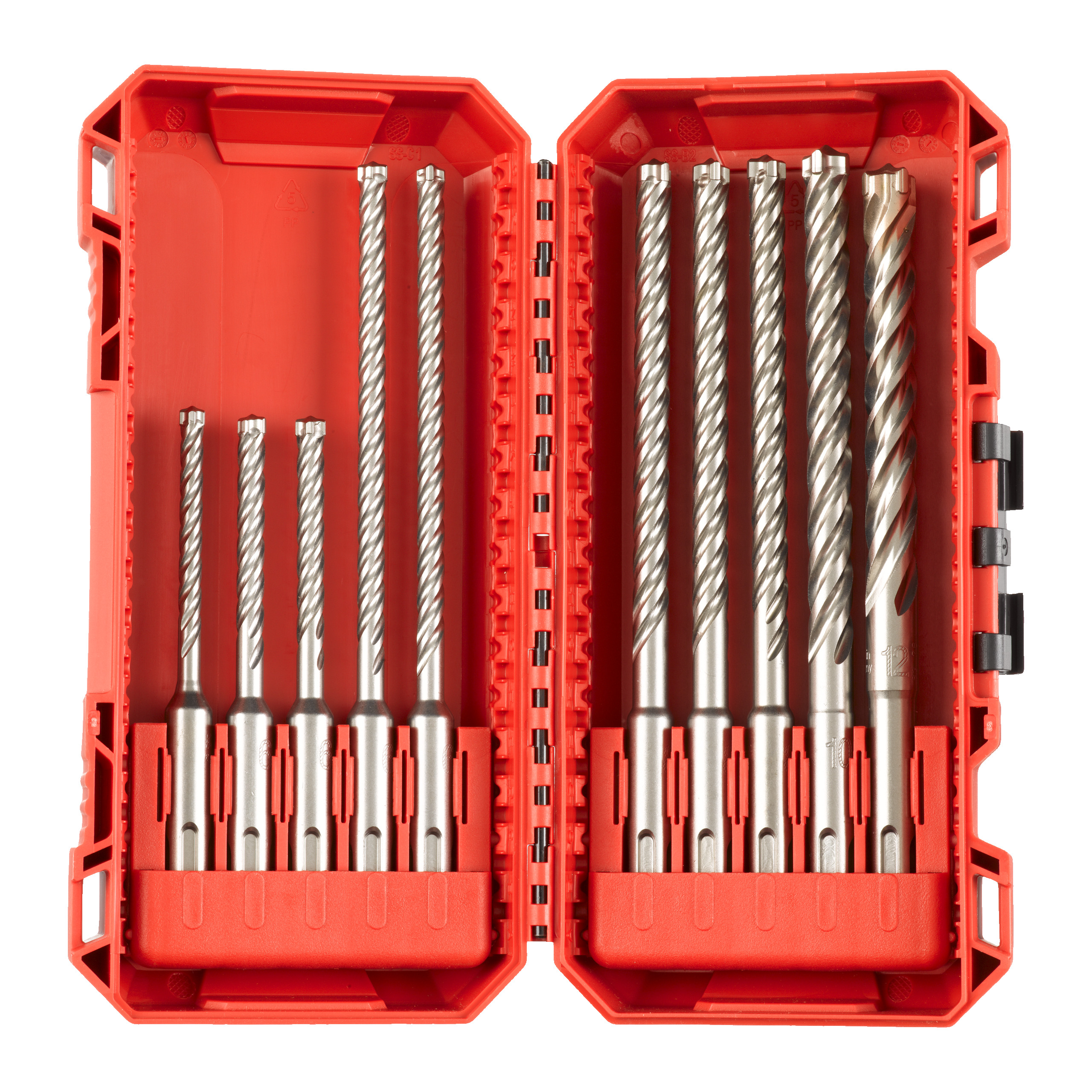 MILWAUKEE SDS+ MX4 POFSET 10kpl poravasaran terä - Työkalujen Terät - 4932492115 - 1