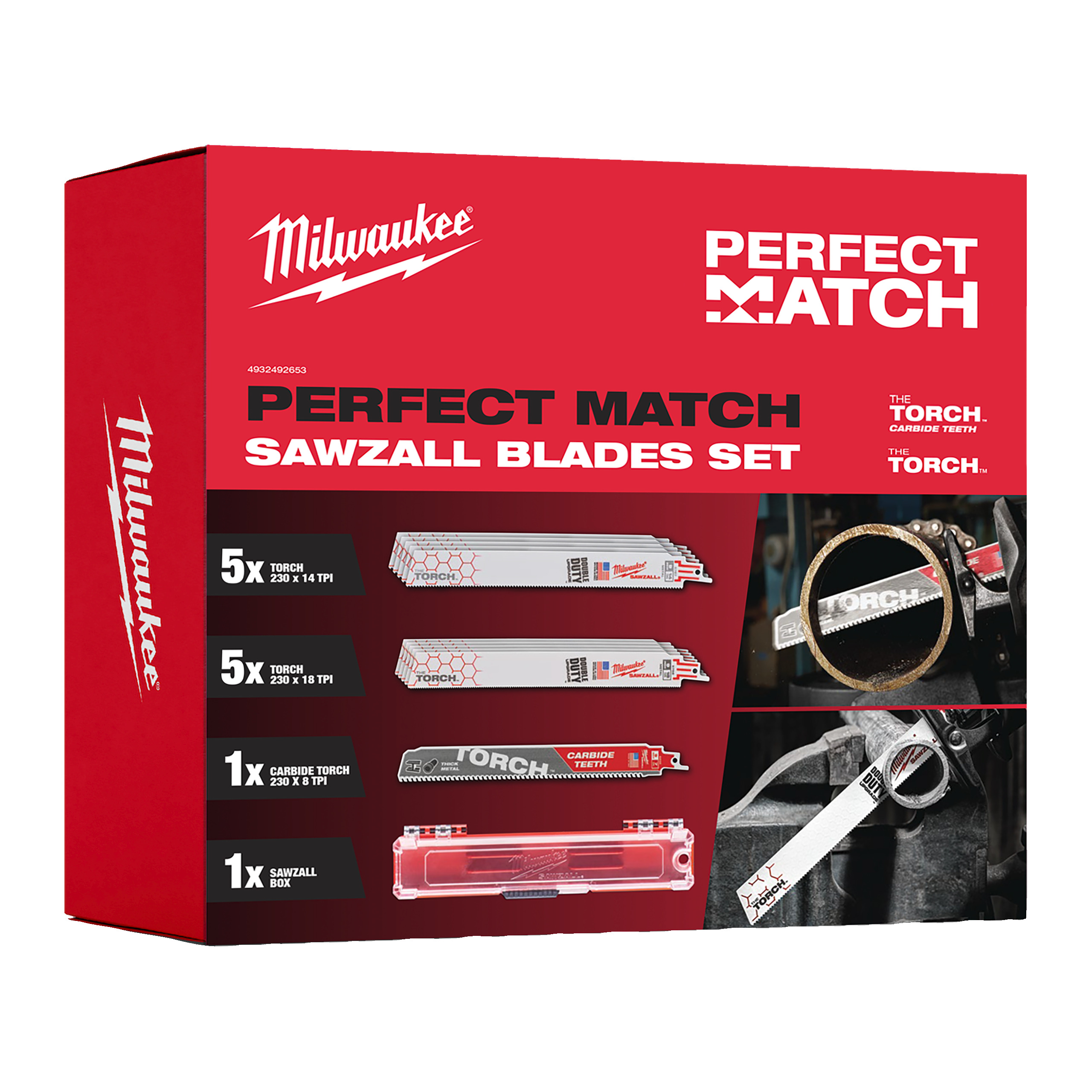 Metal: Heavy duty TORCH™ carbide teeth  Perfect match deal Sawzall blades