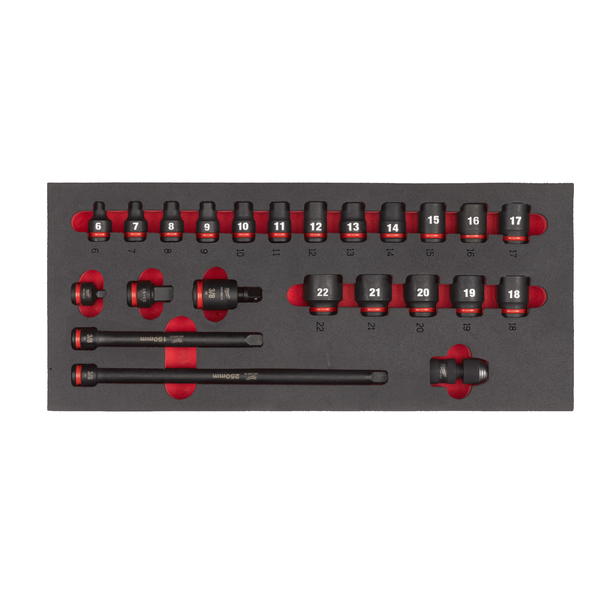 SHOCKWAVE™ IMPACT DUTY impact sockets - 3/8" Sockets STD foam set 1 (23 pc)