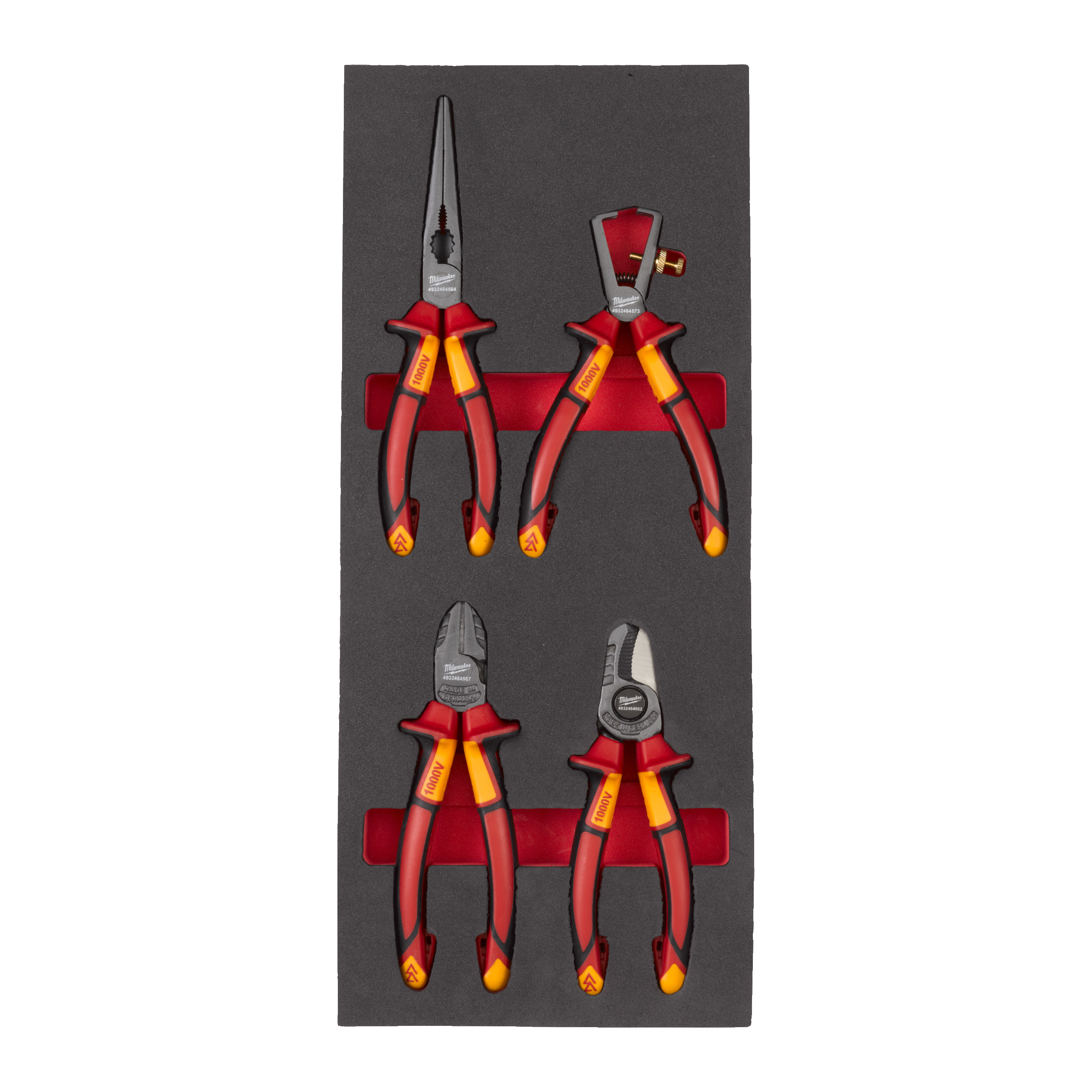 VDE Pliers Set 2 Foam Insert - 4 pc