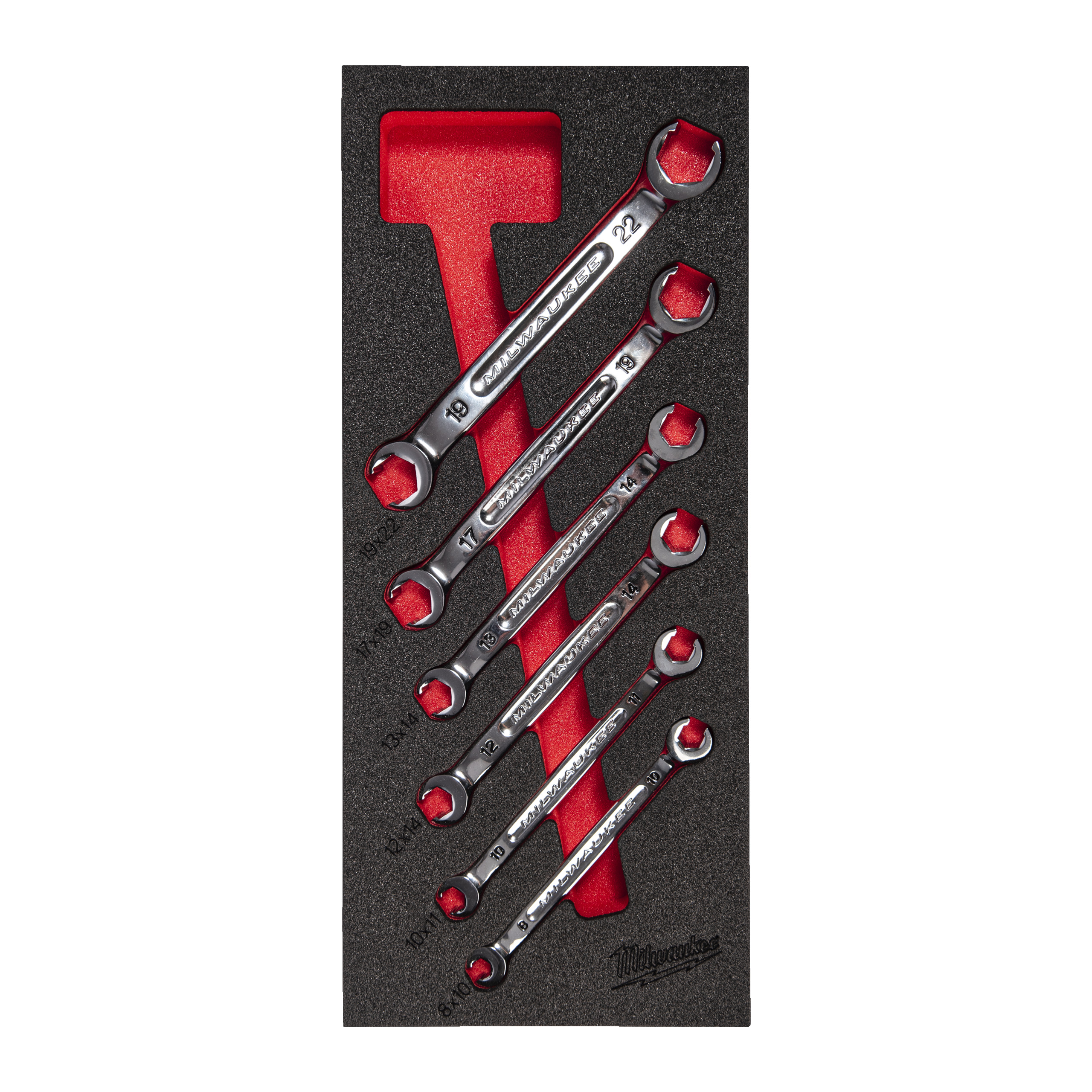 6 pc Flare Nut Spanner Foam Insert Set