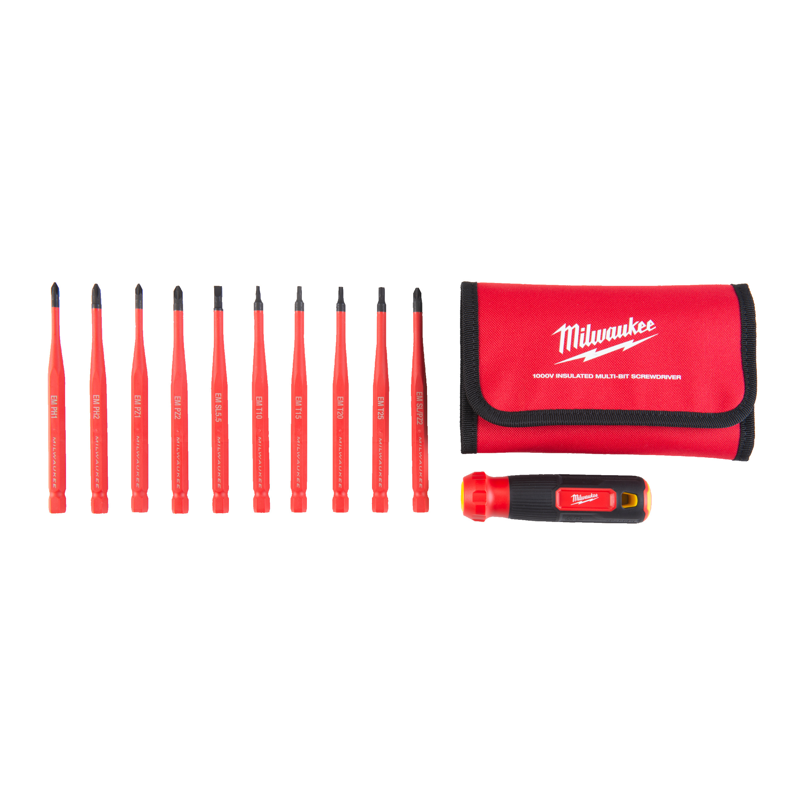 Insulated Multi-Bit Screwdriver - Insulated 10 in 1 Multi-Bit Screwdriver Set