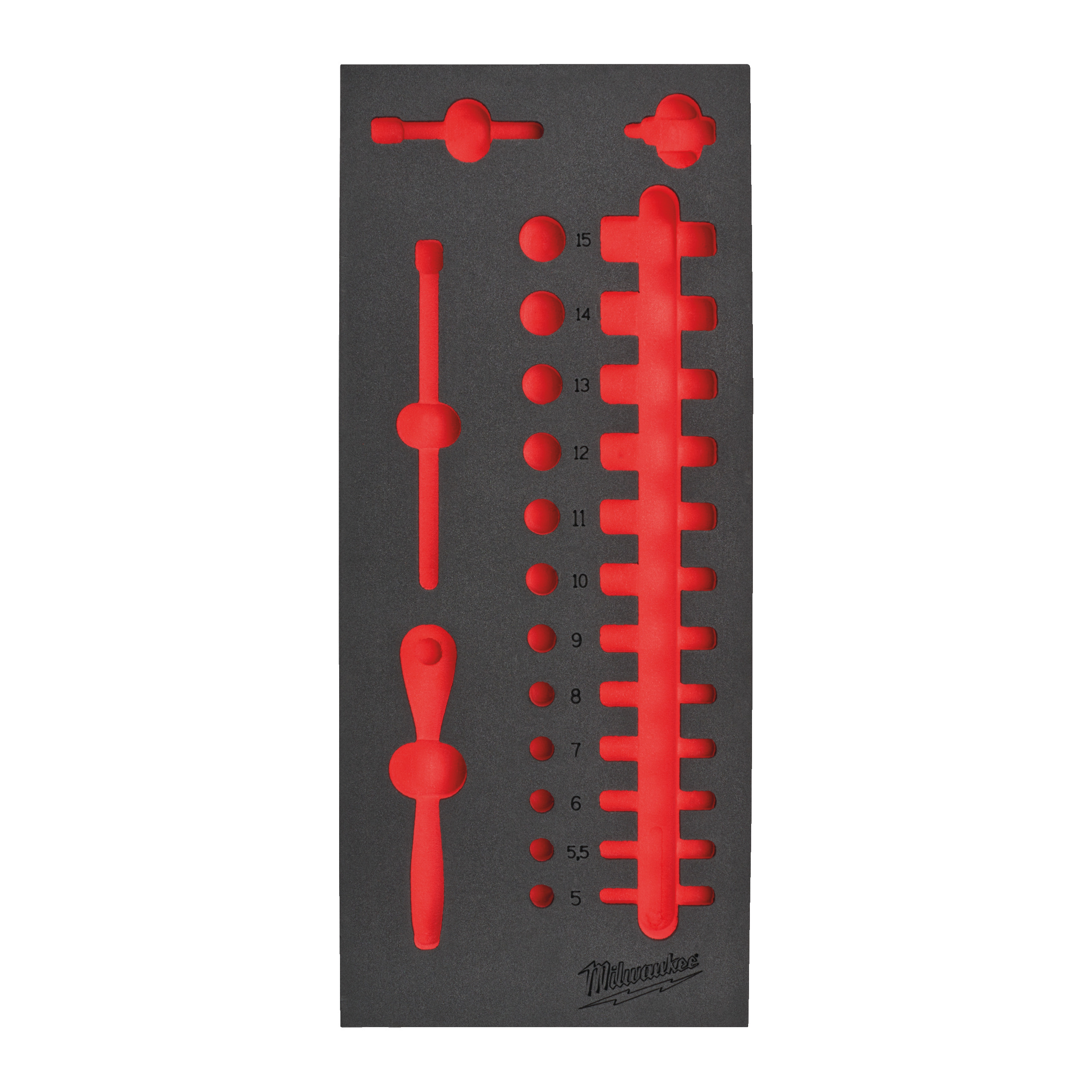 Empty 28 pc 1/4" Ratchet and Skt Set Foam Insert