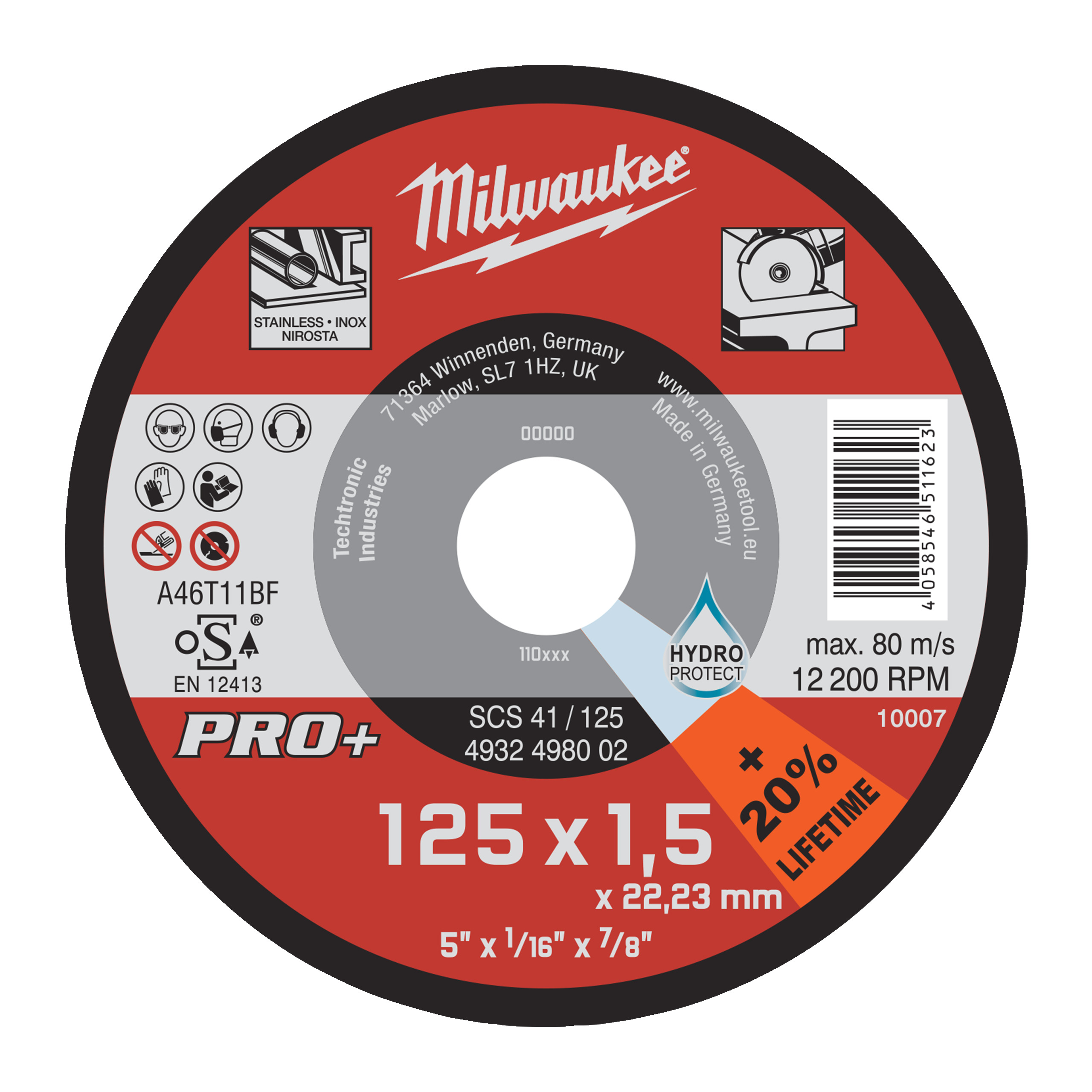 Produkt - řezný kotouč Pro+ 125x1,5mm ocel/nerez