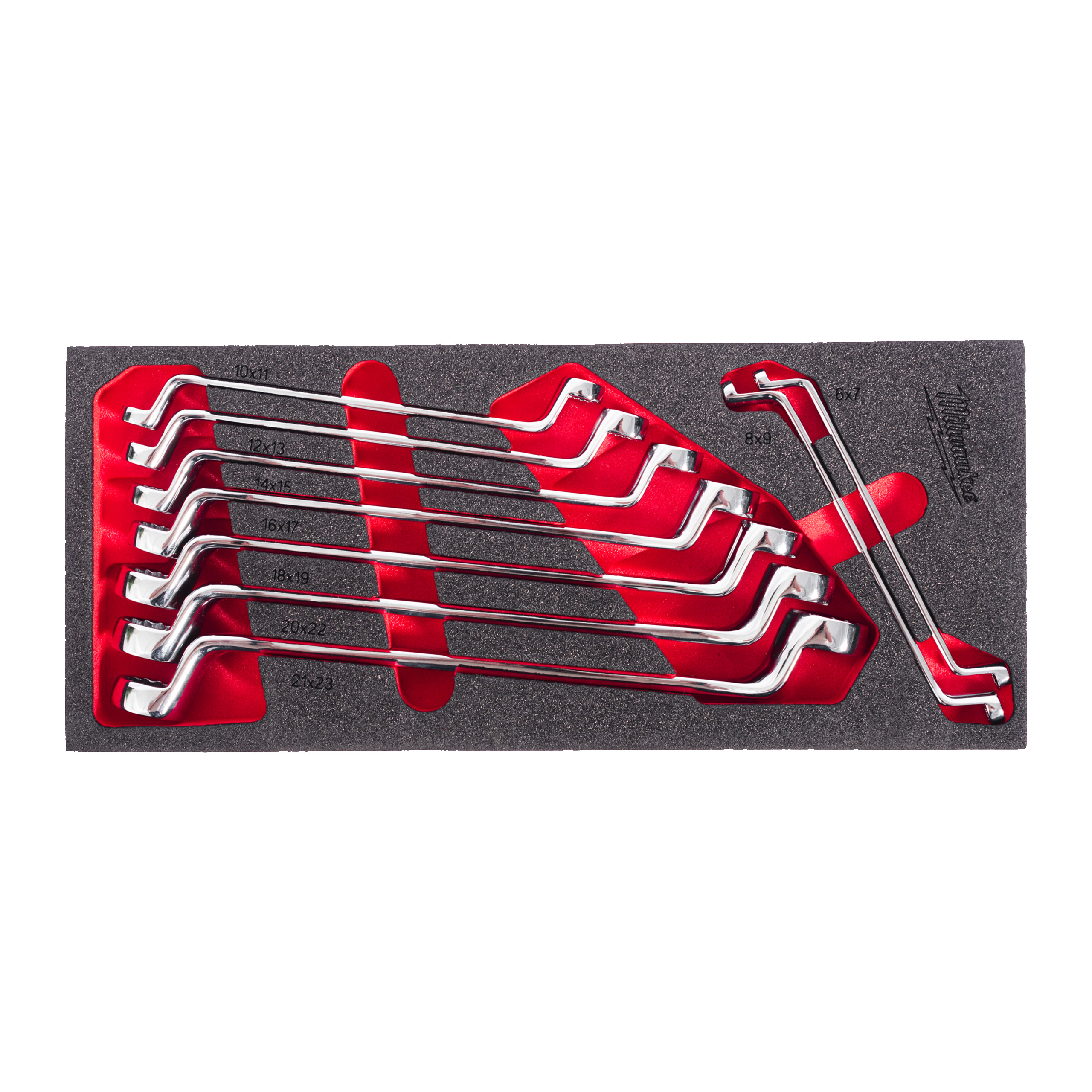 Double Ring Offset Spanner Set Foam Insert 9pc