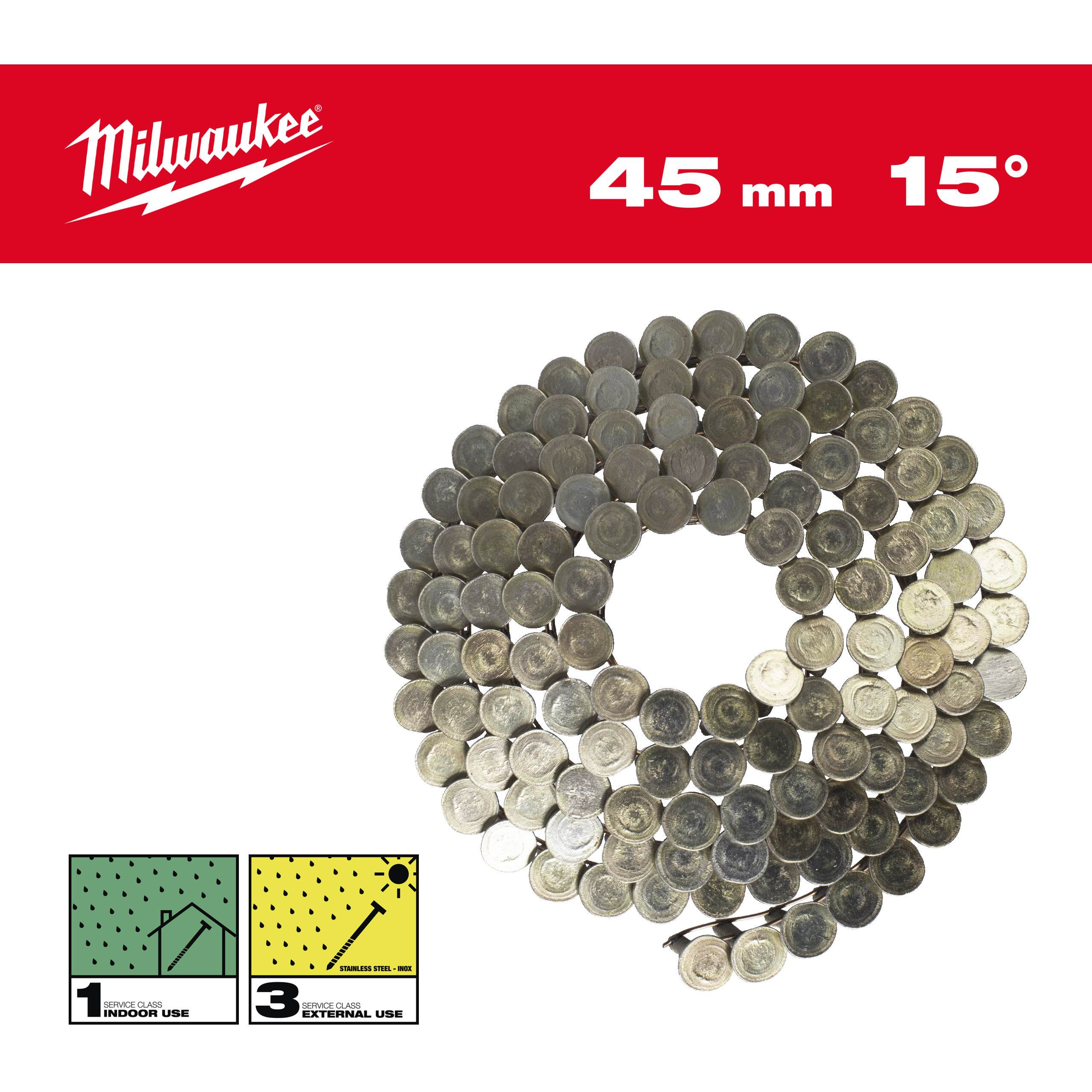 Produkt - Hřebíky 15° prstencové 3,05x45 mm /RS/G-1440
