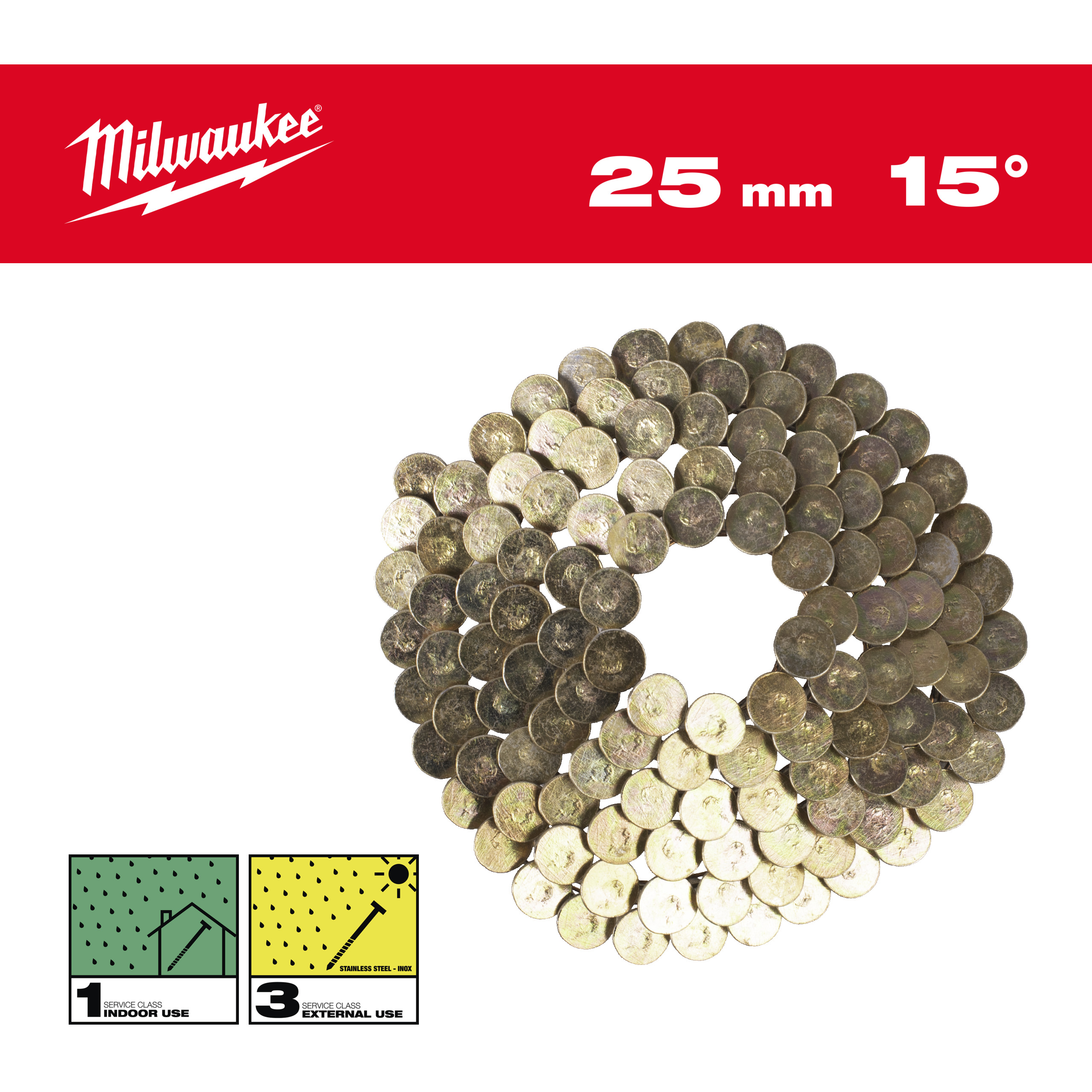 Produkt - Hřebíky 15° prstencové 3,05x25 mm /SS/G-2160