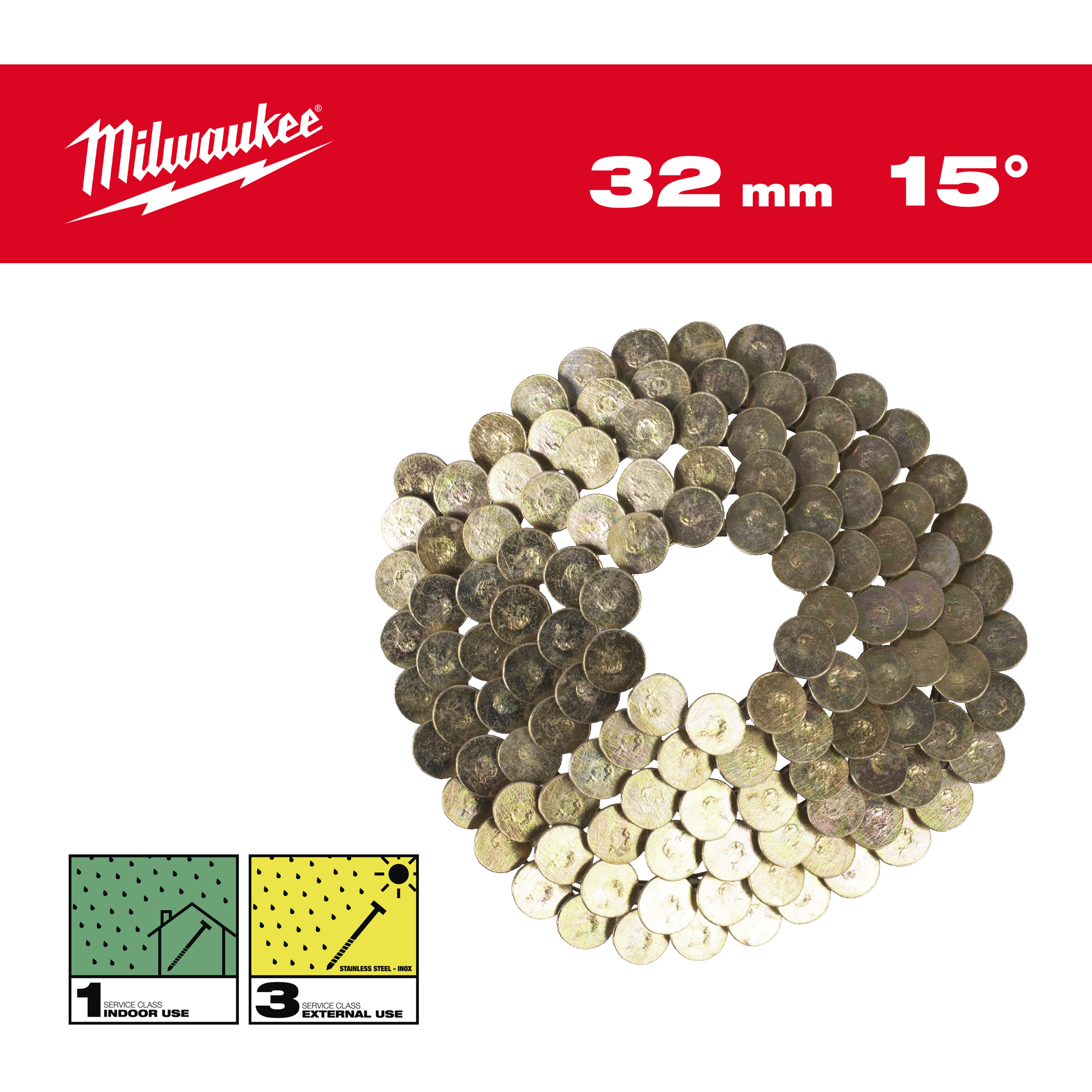 Produkt - Hřebíky 15° prstencové 3,05x32 mm /SS/G-2160