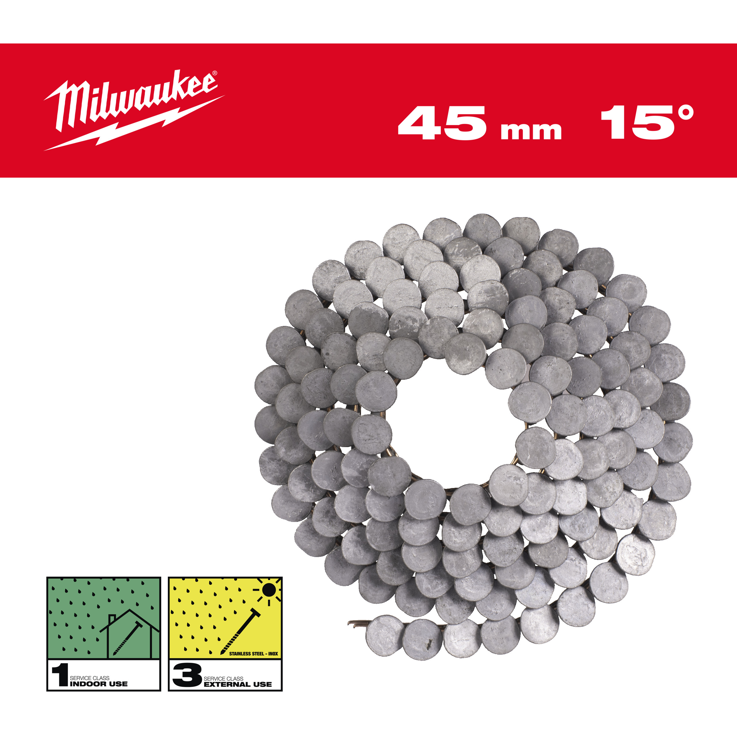 Produkt - Hřebíky 15° prstencové 3,05x45 mm /RS/HDG-1440