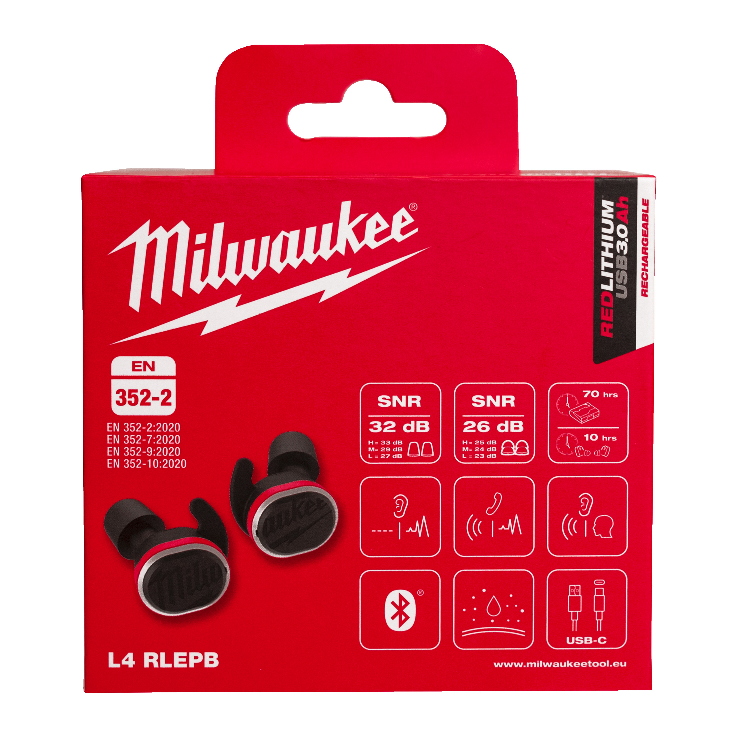 Milwaukee kuulokkeet L4 RLEPB-301 - Kuulonsuojaimet - 4933478750 - 2