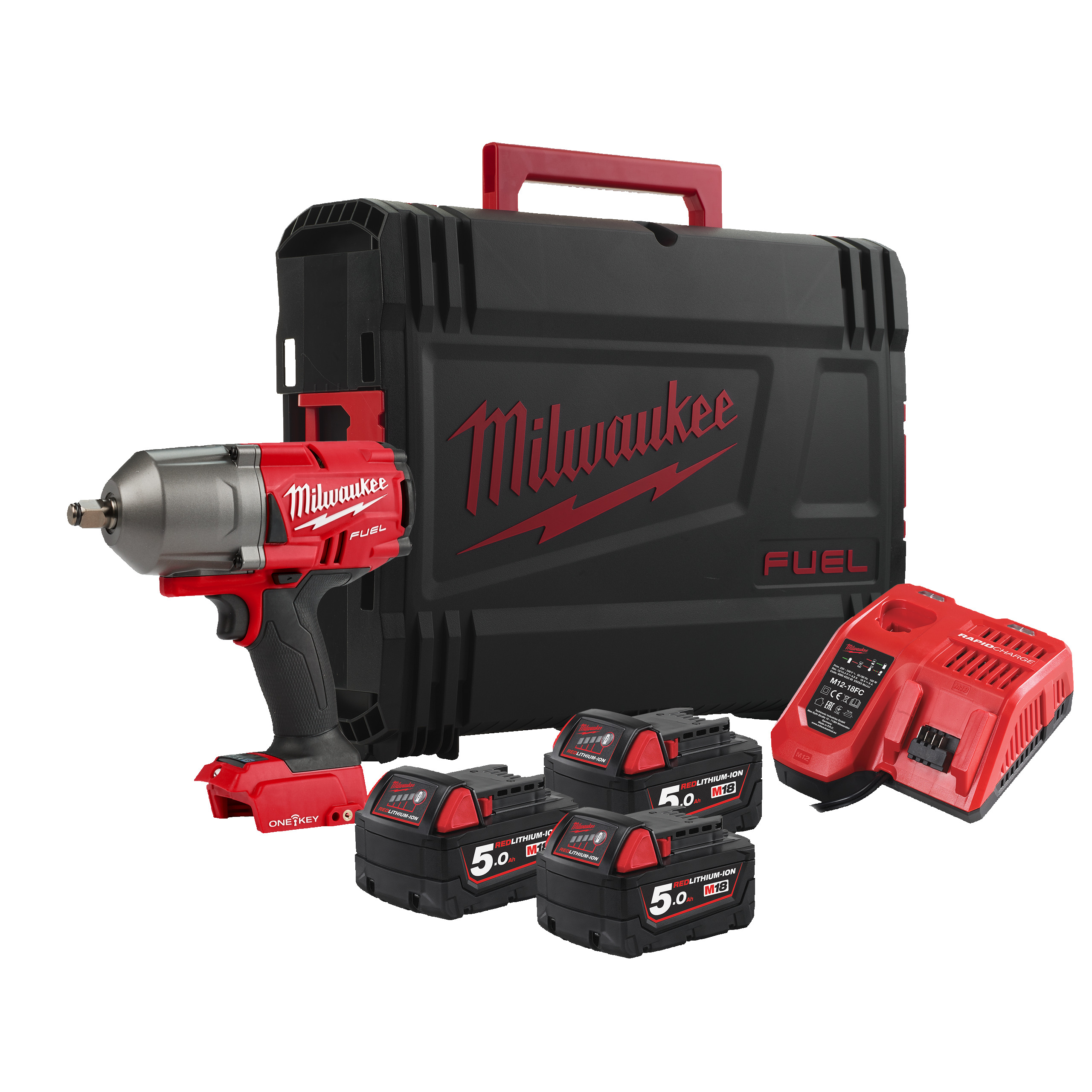 M18 FUEL™ ONE-KEY™ ½″ high torque impact wrench with friction ring - M18 ONEFHIWF12-503X